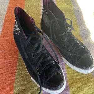 converse hi tops with studs and silky lining